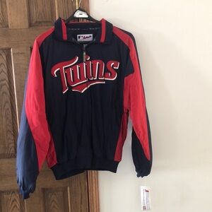 NWT Minnesota Twins Double Patched Baseball  Jacket